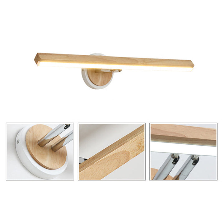 Skørter | Nordic LED Wall Lights Simplicity Modern Wood Vanity Wall Light for Bathroom