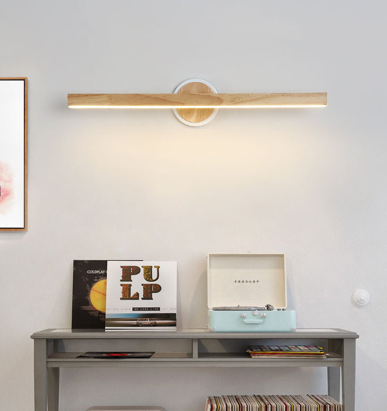 Skørter | Nordic LED Wall Lights Simplicity Modern Wood Vanity Wall Light for Bathroom