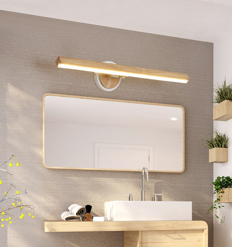 Skørter | Nordic LED Wall Lights Simplicity Modern Wood Vanity Wall Light for Bathroom