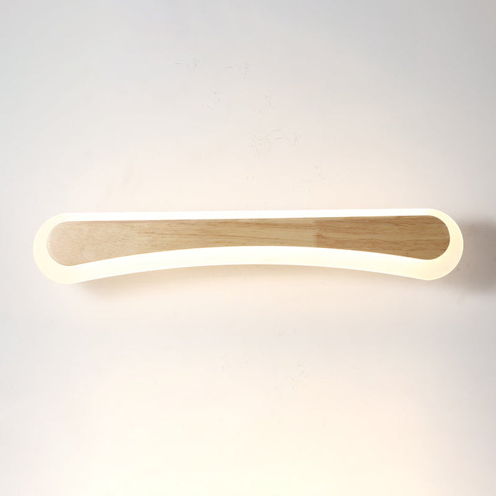 Skørter | Modern Bathroom Vanity Light Wood LED Vanity Light equipped with Acrylic Shade