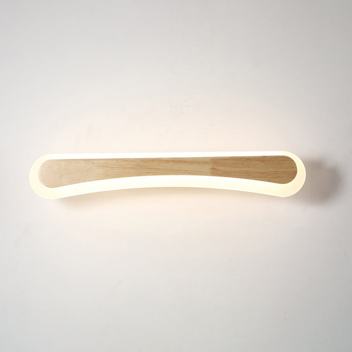 Skørter | Modern Bathroom Vanity Light Wood LED Vanity Light equipped with Acrylic Shade
