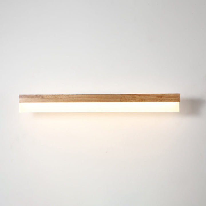 Skørter | Modern Bathroom Vanity Light Wood LED Vanity Light equipped with Acrylic Shade