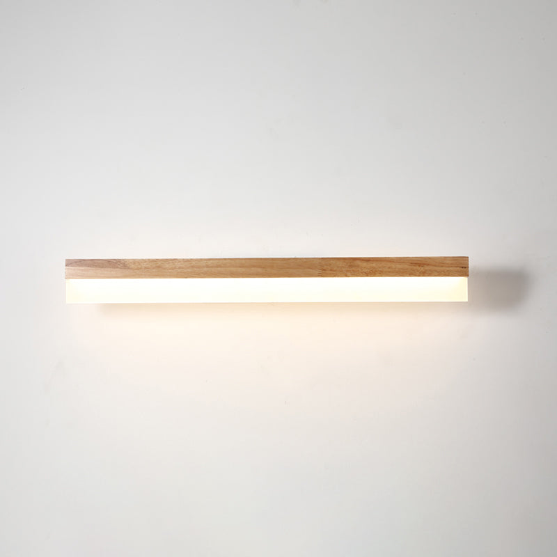 Skørter | Modern Bathroom Vanity Light Wood LED Vanity Light equipped with Acrylic Shade