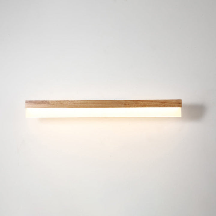 Skørter | Modern Bathroom Vanity Light Wood LED Vanity Light equipped with Acrylic Shade