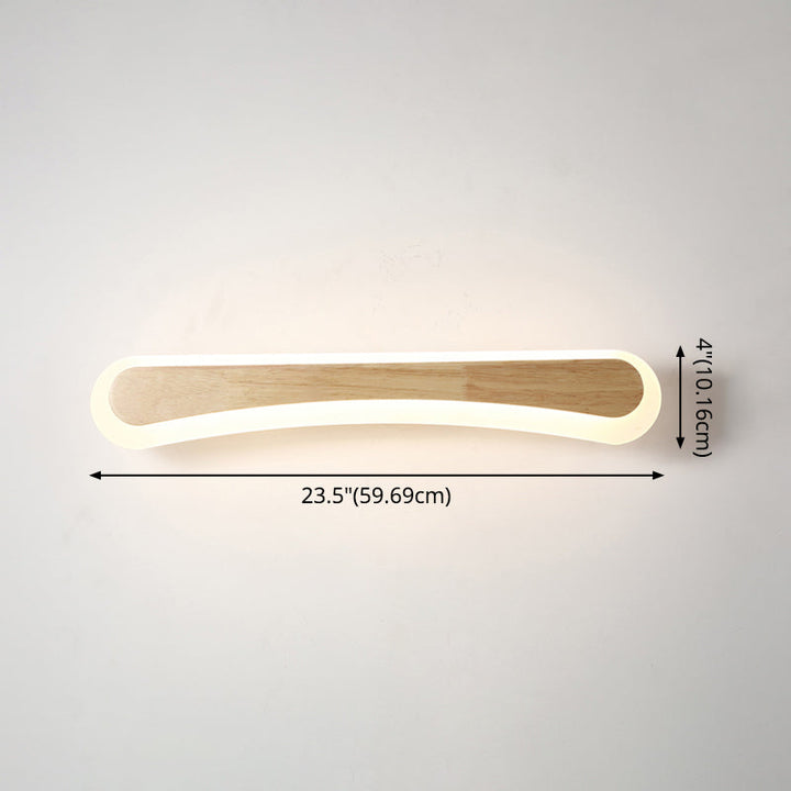 Skørter | Modern Bathroom Vanity Light Wood LED Vanity Light equipped with Acrylic Shade