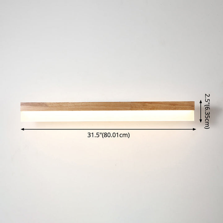 Skørter | Modern Bathroom Vanity Light Wood LED Vanity Light equipped with Acrylic Shade