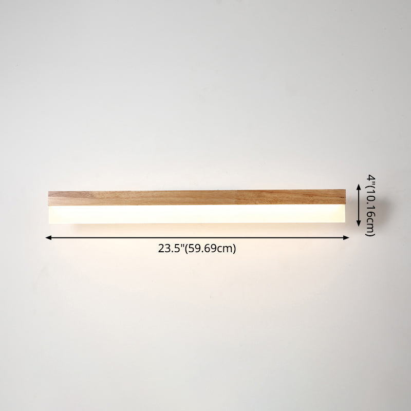 Skørter | Modern Bathroom Vanity Light Wood LED Vanity Light equipped with Acrylic Shade