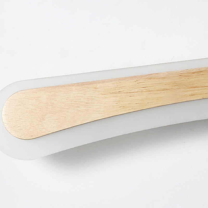 Skørter | Modern Bathroom Vanity Light Wood LED Vanity Light equipped with Acrylic Shade