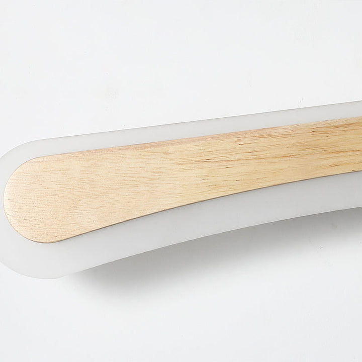 Skørter | Modern Bathroom Vanity Light Wood LED Vanity Light equipped with Acrylic Shade