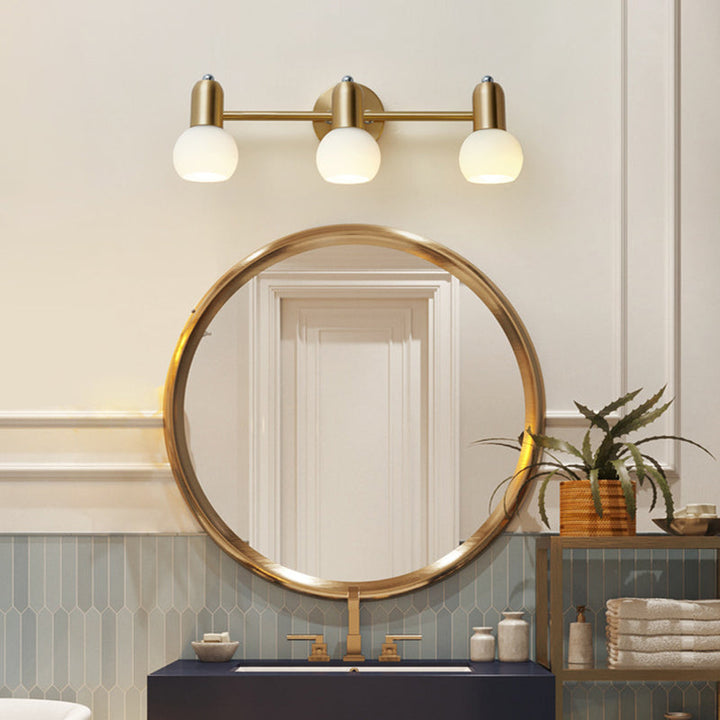 Lisslune | Nordic Luxury Metal Cosmetic Mirror Downlight Bathroom Cosmetic Lighting in Glass Shade