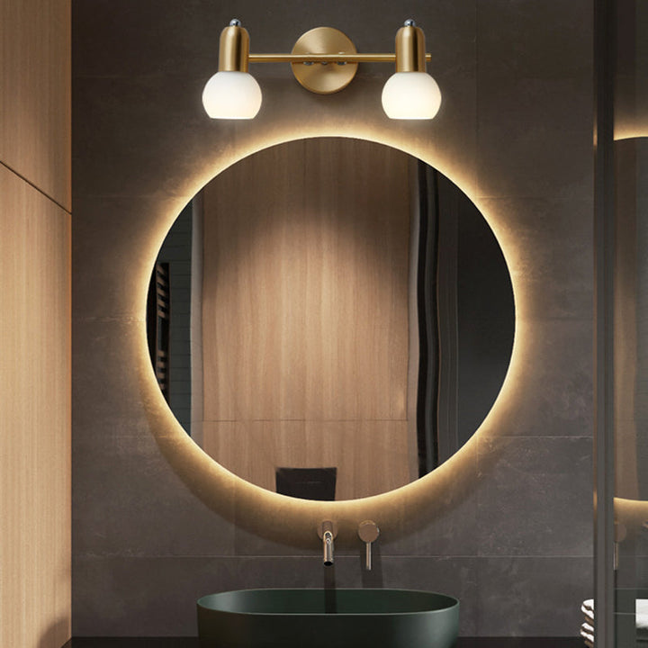 Lisslune | Nordic Luxury Metal Cosmetic Mirror Downlight Bathroom Cosmetic Lighting in Glass Shade