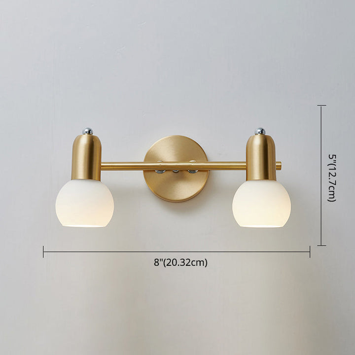 Lisslune | Nordic Luxury Metal Cosmetic Mirror Downlight Bathroom Cosmetic Lighting in Glass Shade