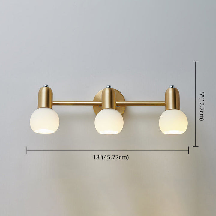 Lisslune | Nordic Luxury Metal Cosmetic Mirror Downlight Bathroom Cosmetic Lighting in Glass Shade