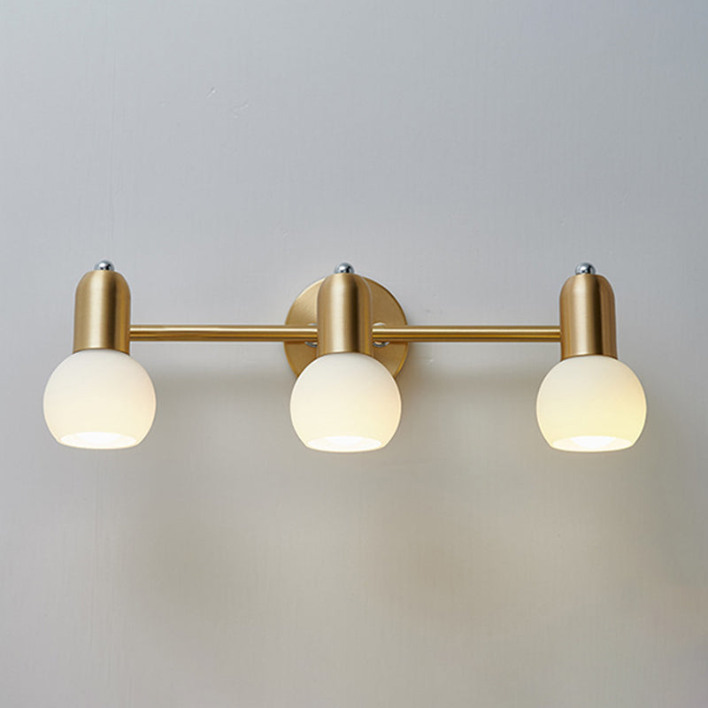 Lisslune | Nordic Luxury Metal Cosmetic Mirror Downlight Bathroom Cosmetic Lighting in Glass Shade