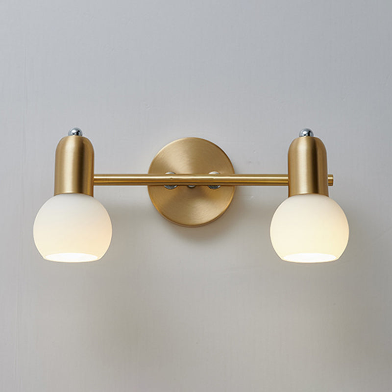 Lisslune | Nordic Luxury Metal Cosmetic Mirror Downlight Bathroom Cosmetic Lighting in Glass Shade