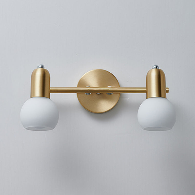 Lisslune | Nordic Luxury Metal Cosmetic Mirror Downlight Bathroom Cosmetic Lighting in Glass Shade