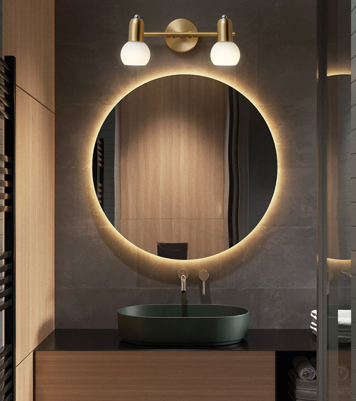 Lisslune | Nordic Luxury Metal Cosmetic Mirror Downlight Bathroom Cosmetic Lighting in Glass Shade