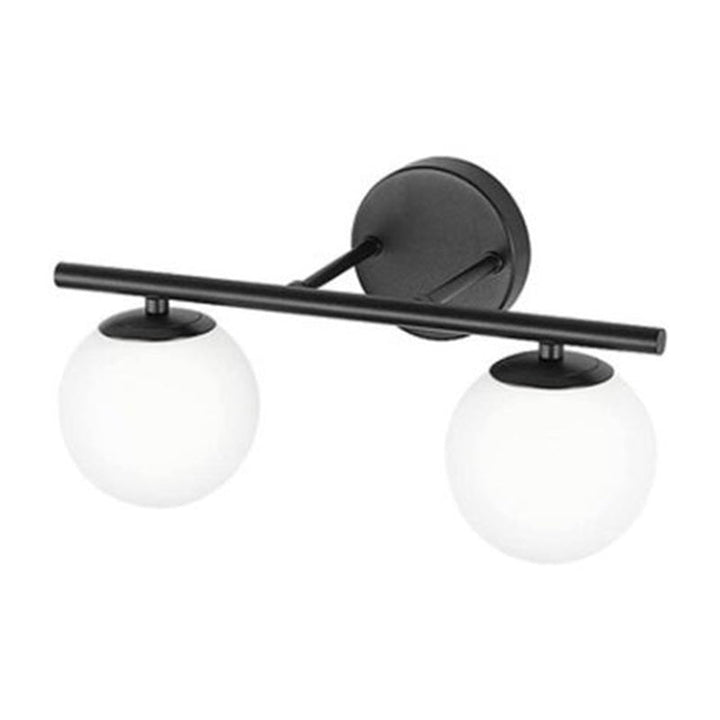 Lisslune | Frosted Glass Ball Wall Lamp Bathroom Contemporary Style Metal Wall Lamp