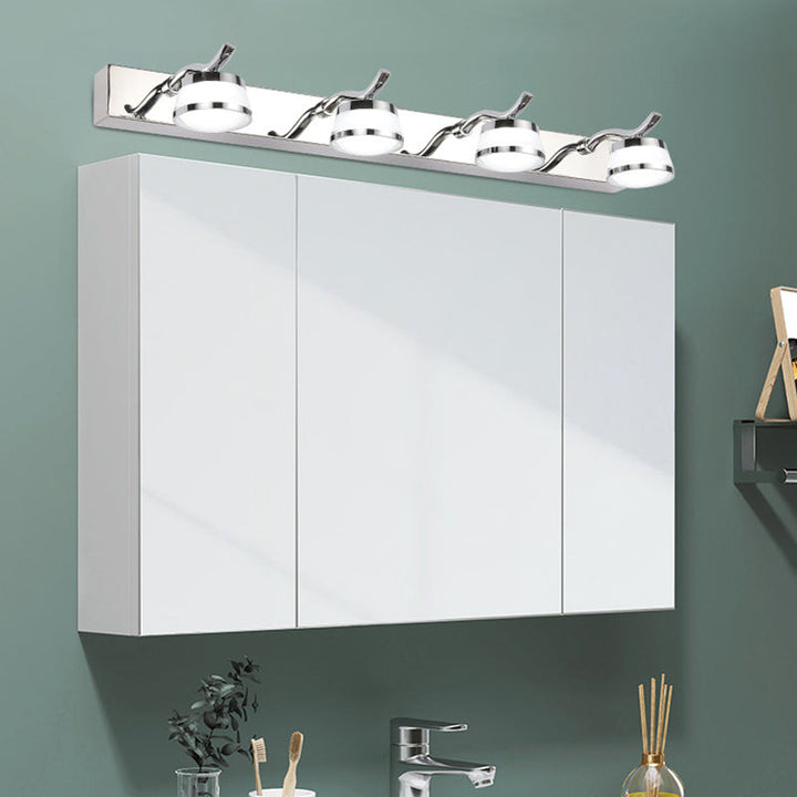 Lisslune | Modern LED Crystal Makeup Mirror Lighting Stainless Steel Bathroom Makeup Wall Lights