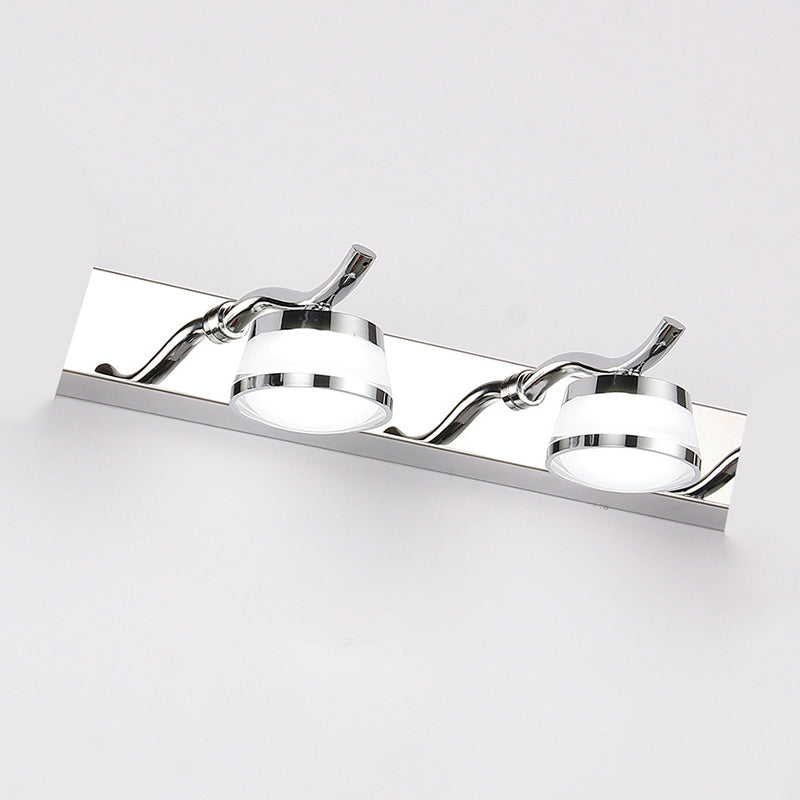 Lisslune | Modern LED Crystal Makeup Mirror Lighting Stainless Steel Bathroom Makeup Wall Lights