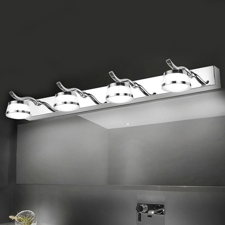 Lisslune | Modern LED Crystal Makeup Mirror Lighting Stainless Steel Bathroom Makeup Wall Lights