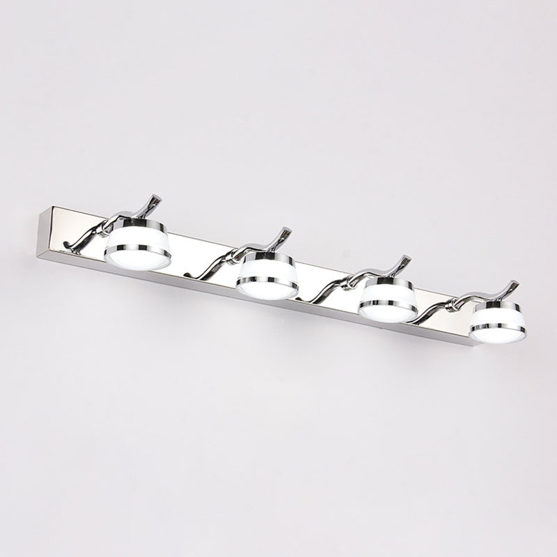 Lisslune | Modern LED Crystal Makeup Mirror Lighting Stainless Steel Bathroom Makeup Wall Lights