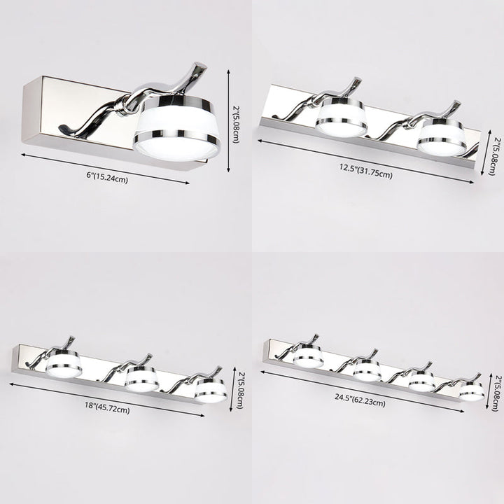 Lisslune | Modern LED Crystal Makeup Mirror Lighting Stainless Steel Bathroom Makeup Wall Lights