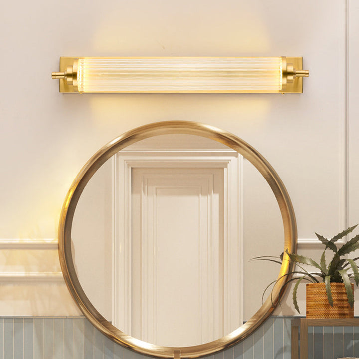 Lisslune | 1 Light Crystal LED Vanity Sconce Modern Metal Gold Wall Mounted Mirror For Bathroom