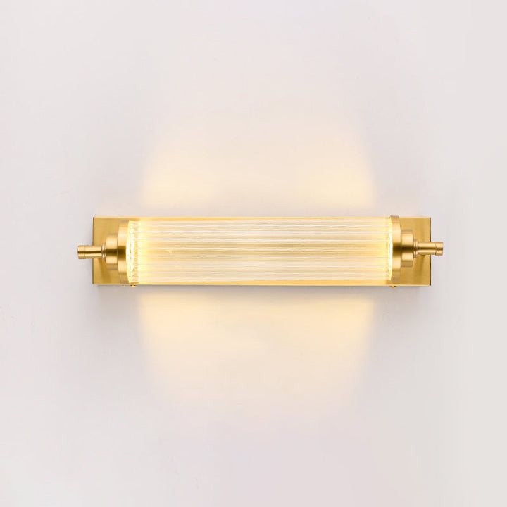 Lisslune | 1 Light Crystal LED Vanity Sconce Modern Metal Gold Wall Mounted Mirror For Bathroom