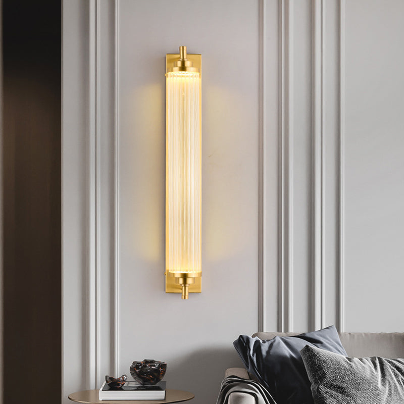 Lisslune | 1 Light Crystal LED Vanity Sconce Modern Metal Gold Wall Mounted Mirror For Bathroom