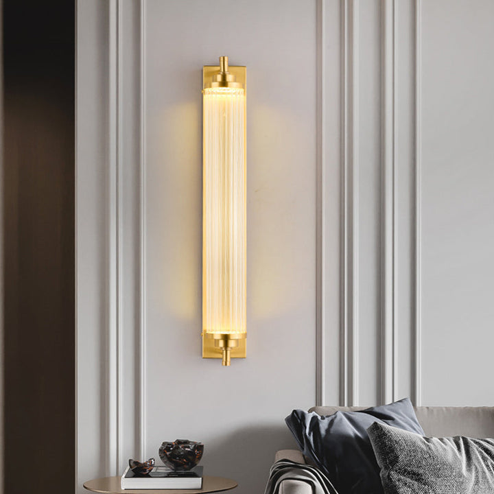 Lisslune | 1 Light Crystal LED Vanity Sconce Modern Metal Gold Wall Mounted Mirror For Bathroom
