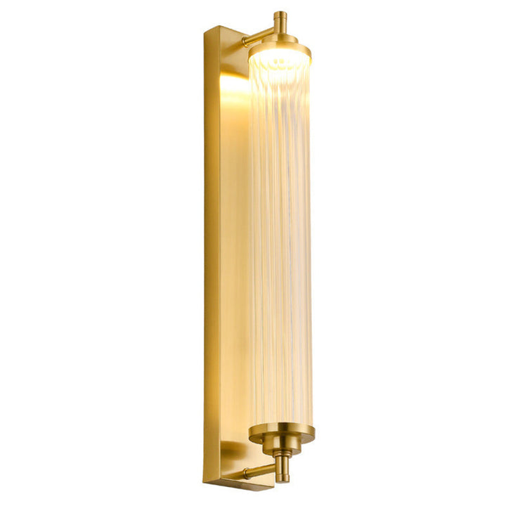 Lisslune | 1 Light Crystal LED Vanity Sconce Modern Metal Gold Wall Mounted Mirror For Bathroom