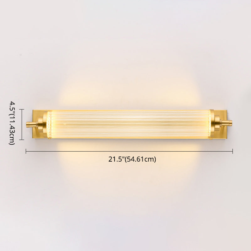 Lisslune | 1 Light Crystal LED Vanity Sconce Modern Metal Gold Wall Mounted Mirror For Bathroom