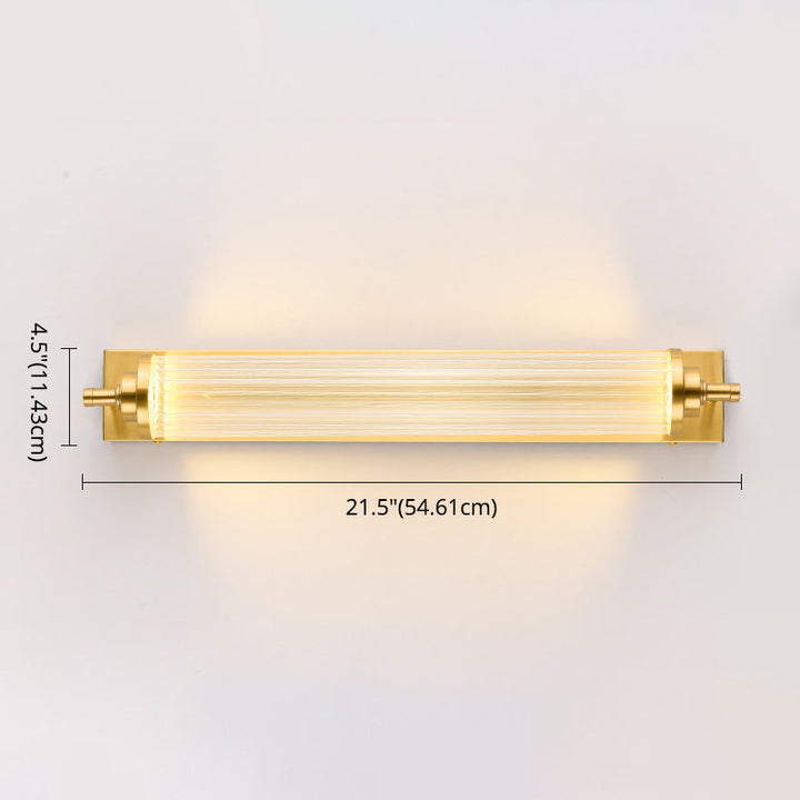 Lisslune | 1 Light Crystal LED Vanity Sconce Modern Metal Gold Wall Mounted Mirror For Bathroom