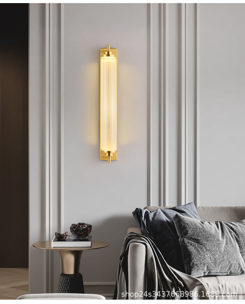 Lisslune | 1 Light Crystal LED Vanity Sconce Modern Metal Gold Wall Mounted Mirror For Bathroom