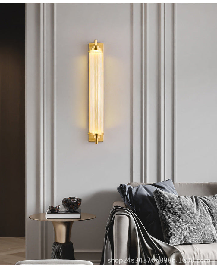 Lisslune | 1 Light Crystal LED Vanity Sconce Modern Metal Gold Wall Mounted Mirror For Bathroom