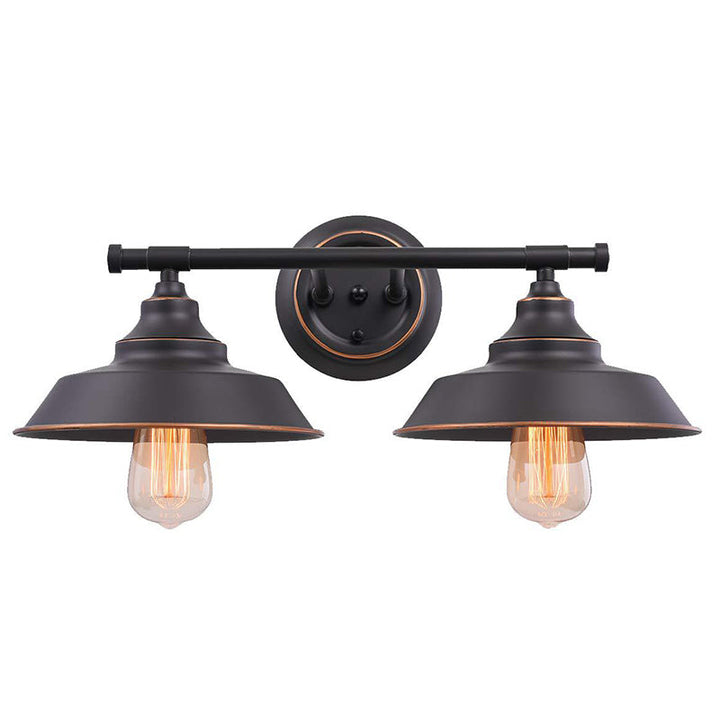 Lisslune | Vintage Industrial Wall Lamp Wall Light 2 Heads Metal Vanity Wall Lights for Bathroom