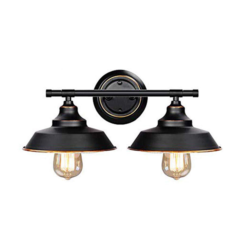 Lisslune | Vintage Industrial Wall Lamp Wall Light 2 Heads Metal Vanity Wall Lights for Bathroom