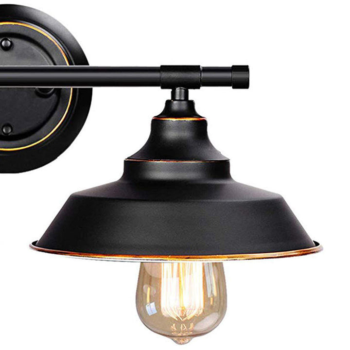 Lisslune | Vintage Industrial Wall Lamp Wall Light 2 Heads Metal Vanity Wall Lights for Bathroom