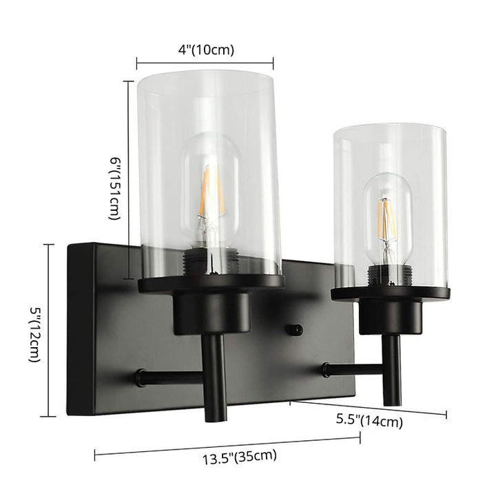 Lisslune | American Style Cosmetic Mirror Lights Metal Industrial Wall Lights for the Bathroom