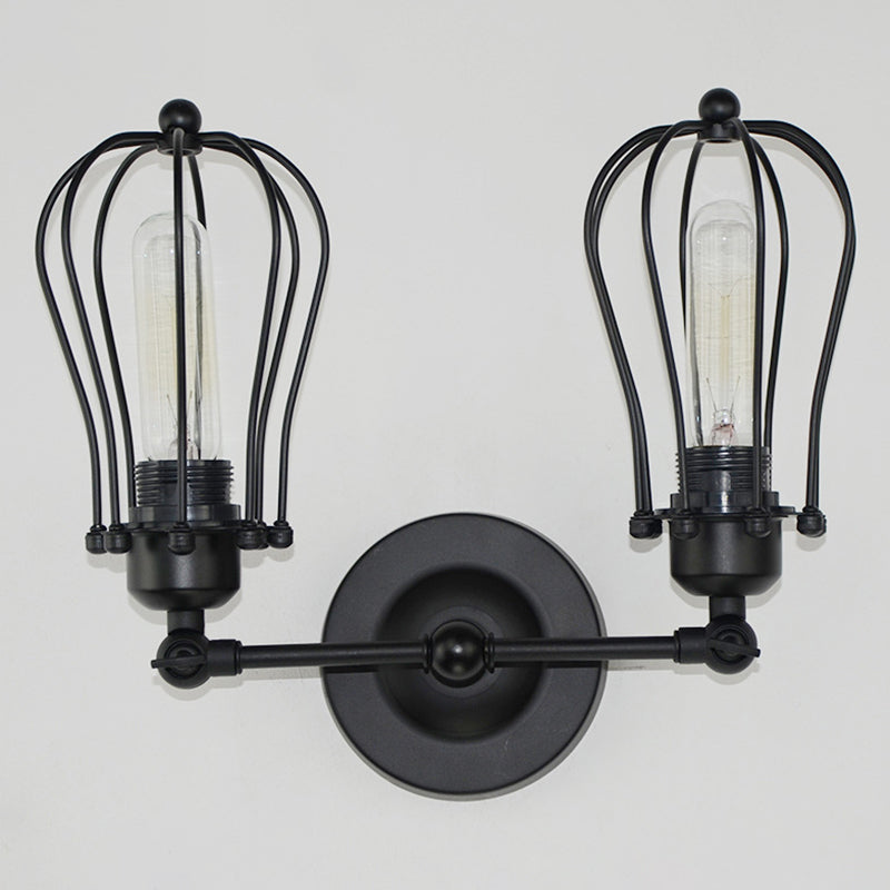 Lisslune | Vintage Double Sink Lighting Industrial Style Wall Mounted Lamp for Bedroom Bathroom