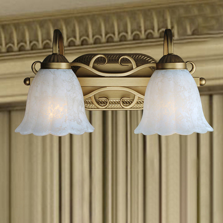 Lisslune | Old Bronze Wall Light Downlight Bronze Wall Mounted Mirror Front
