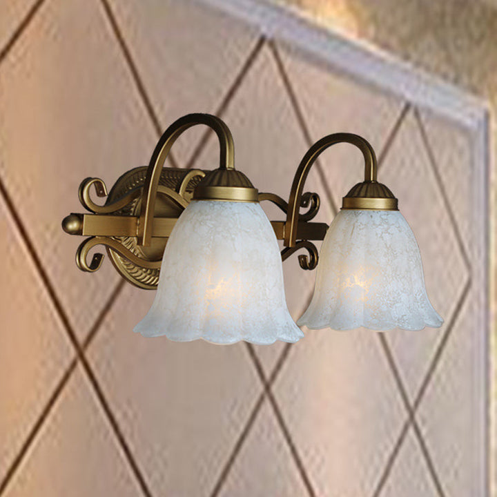 Lisslune | Old Bronze Wall Light Downlight Bronze Wall Mounted Mirror Front