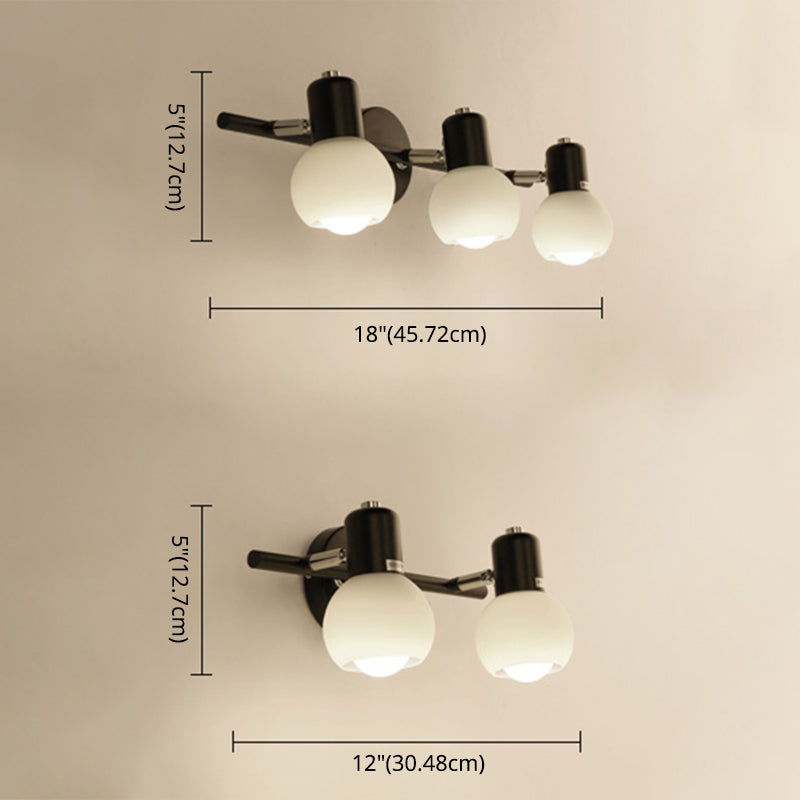 Skørter | Bathroom Vanity Wall Lamps Frosted Glass American Vanity Mirror Lamps for Sink