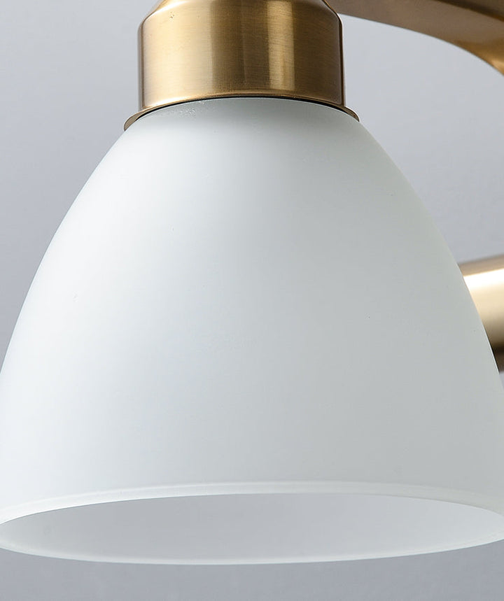 Skørter | American LED Bath Vanity Lighting Brass Bathroom Lighting for Makeup in Matte Glass Shade