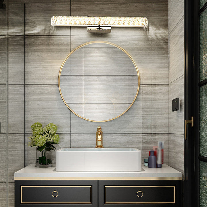 Lisslune | Opulent Inlaid Crystal Vanity Light Fixture Modern Style Vanity Wall Lamp for Bathroom