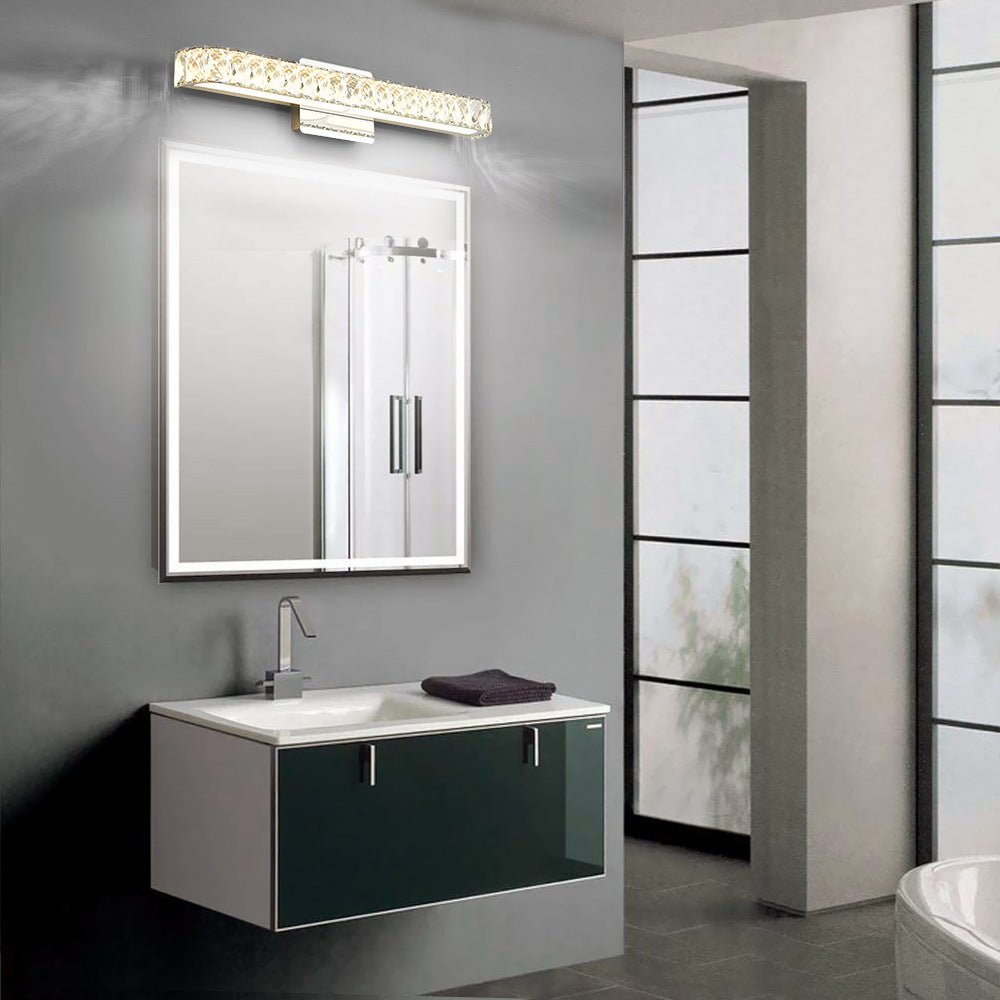 Lisslune | Opulent Inlaid Crystal Vanity Light Fixture Modern Style Vanity Wall Lamp for Bathroom