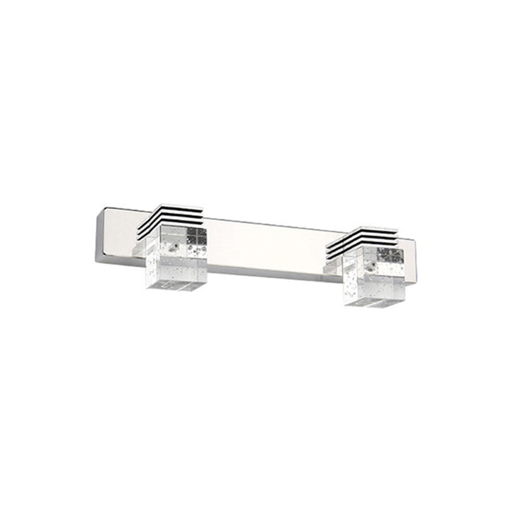 Skørter | Stainless Steel Vanity Light Fixture Modern Style Bubble Crystal Shade Bathroom Wall Lighting