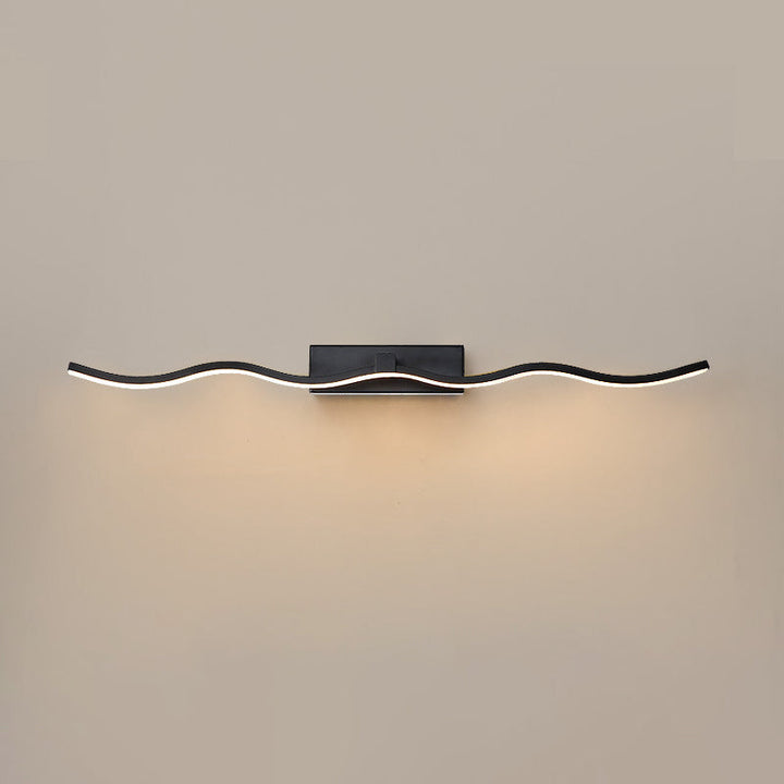 Lisslune | Waving Vanity Wall Lamps Modern Minimalist Style Metal Single Vanity Light