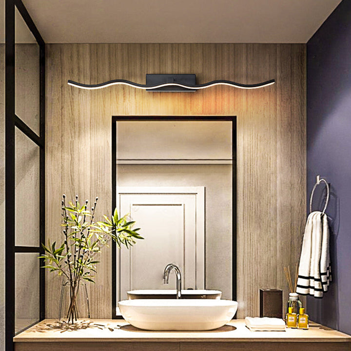Lisslune | Waving Vanity Wall Lamps Modern Minimalist Style Metal Single Vanity Light